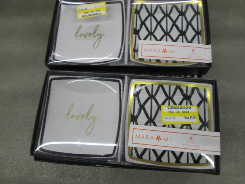 lot 175 image: Lot of 6 Trinket Tray Sets Retail $...