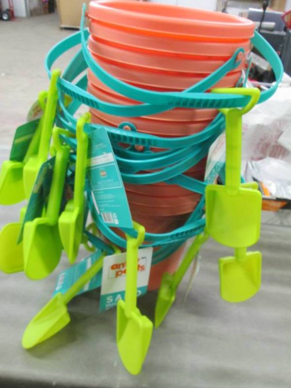 lot 228 image: Lot of 15 Antsy Pants Sand Bucket &...