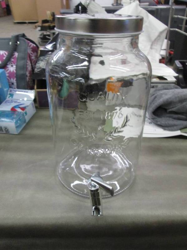 lot 236 image: Glass Beverage Dispenser Retail $24...