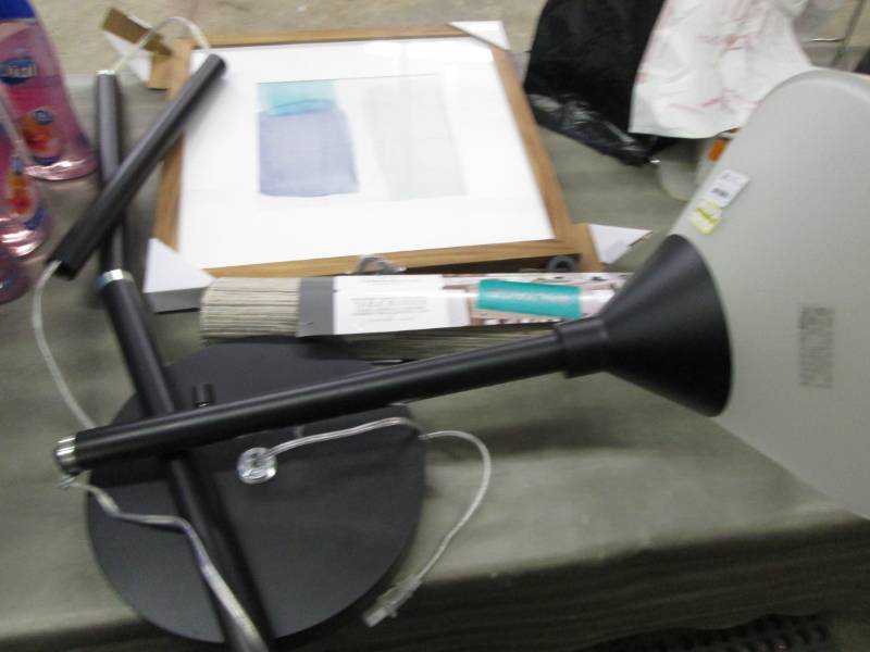 lot 247 image: Wall Art, Table Runner, Floor Lamp...