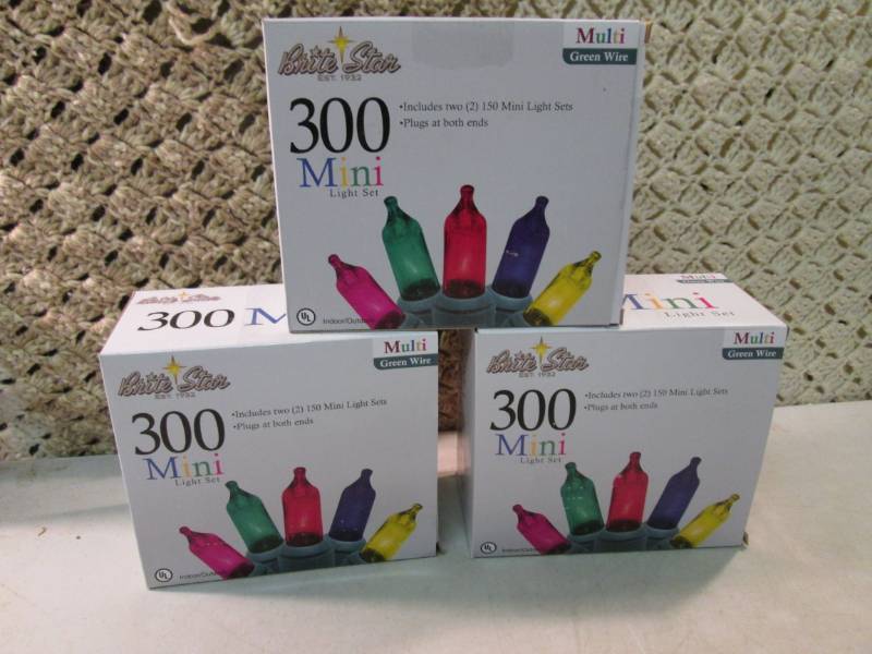 lot 21 image: 3 Boxes of Brite Star 300 Mini Mult...