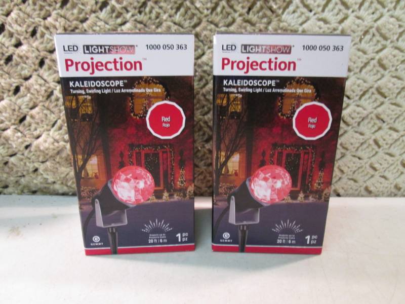 lot 29 image: 2 Red Light Show LED Kaleidoscope P...
