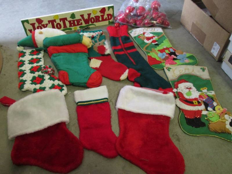 lot 40 image: Lot of Misc Christmas Stockings and...