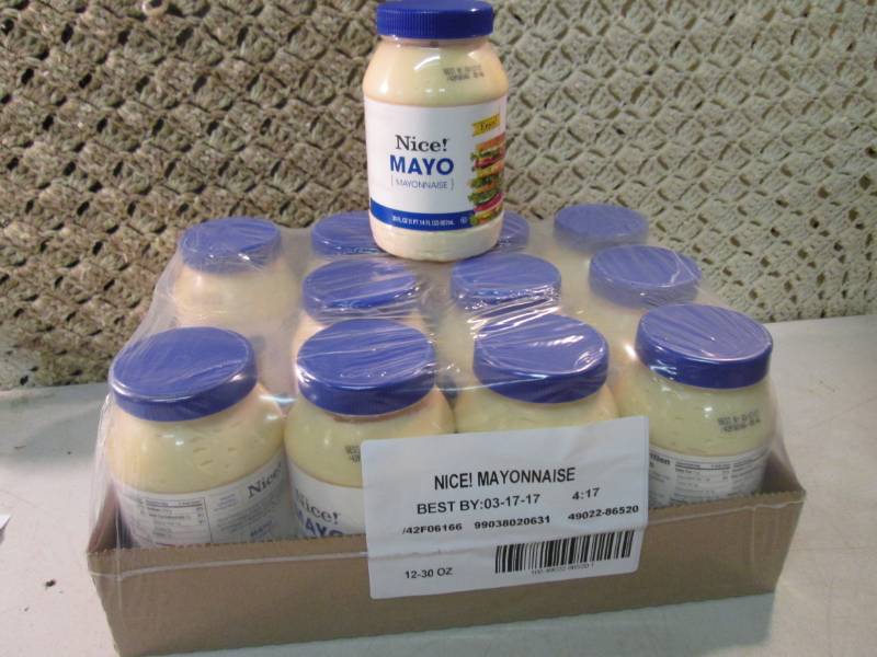 lot 73 image: Case of 12 Jars of Mayo Best by Mar...