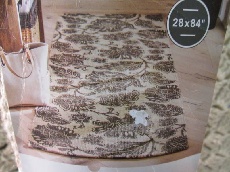 lot 82 image: Threshold Natural Floral Runner Are...