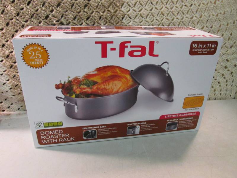 lot 188 image: T-Fal Domed Roaster Pan with Rack 1...