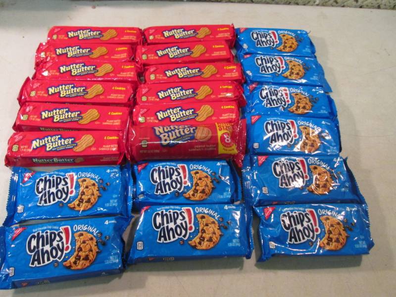 lot 204 image: Mix Lot of Nutter Butter and Chips ...