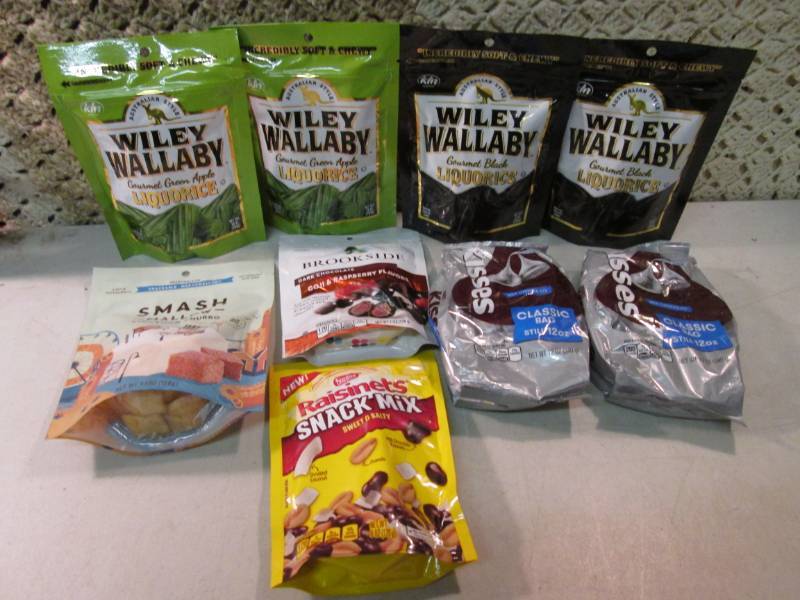 lot 210 image: Mixed Lot of Bag Candy Best by date...