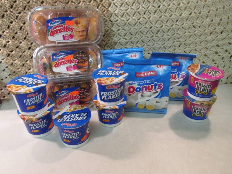 lot 212 image: Donuts and Cereal Best by dates var...