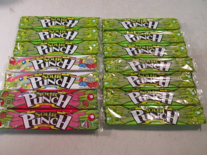 lot 220 image: 14 Sour Punch Apple, Rainbow and St...