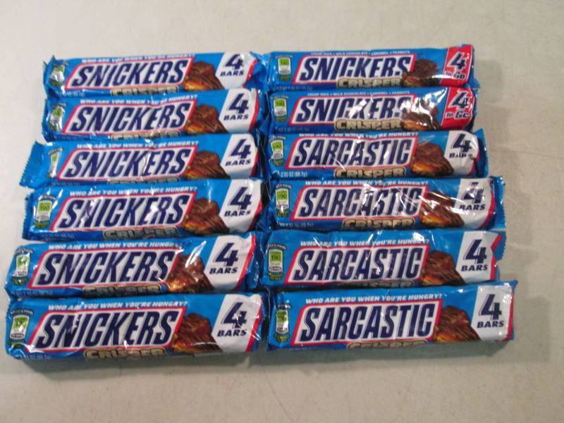 lot 223 image: 12 Snickers 4 Bar Candy Bars Best b...