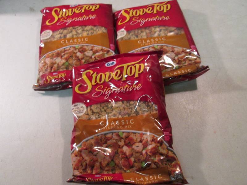 lot 249 image: 3 Bags of Stove Top Classic Stuffin...