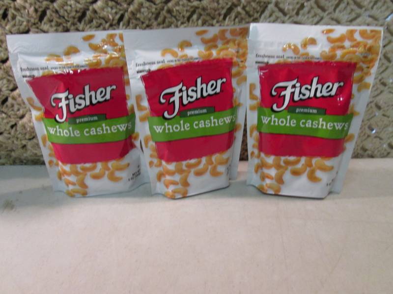 lot 259 image: 3 Bags of Whole Cashews Best by Apr...
