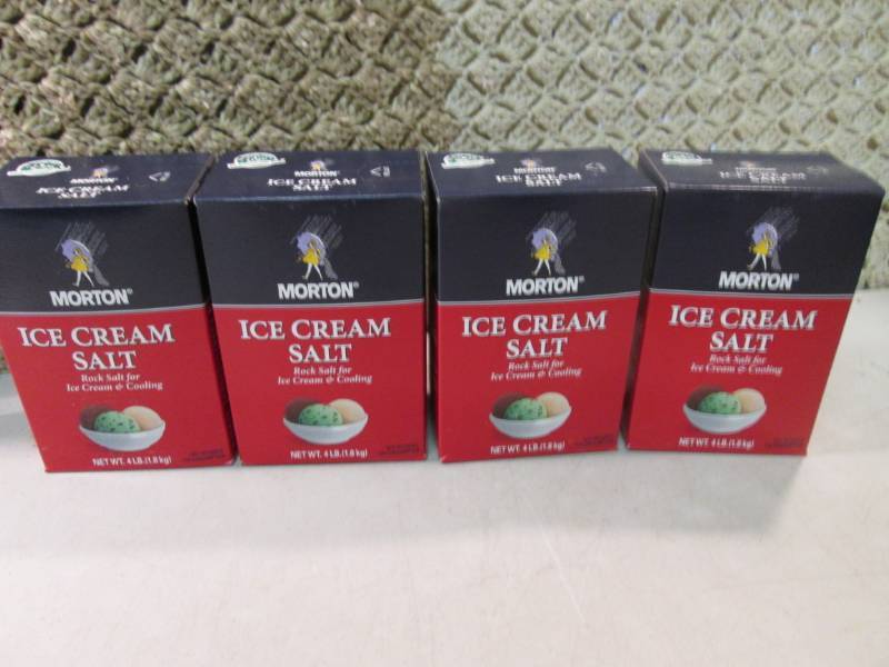 lot 268 image: 4 - 4 Pound Boxes of Ice Cream Salt...