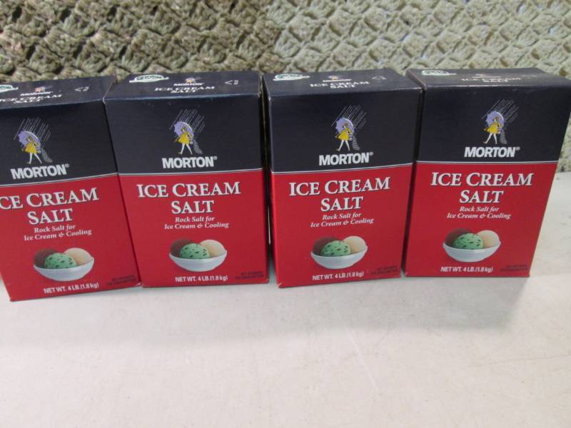 lot 269 image: 4 - 4 Pound Boxes of Ice Cream Salt...