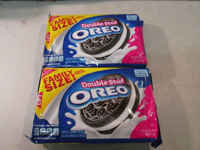 lot 279 image: 2 Family Size Packs of Double Stuf ...