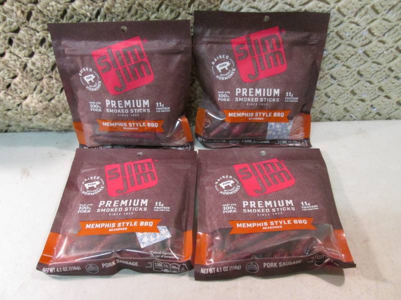 lot 283 image: 4 Bags of Slim Jim Premium Smoked S...