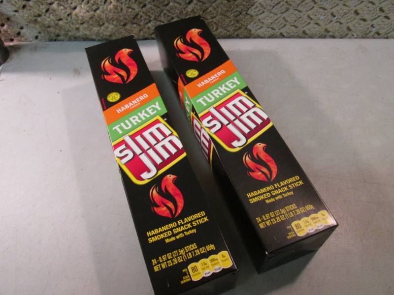 lot 288 image: 2 Box of 24 each Slim Jim Snack Sti...