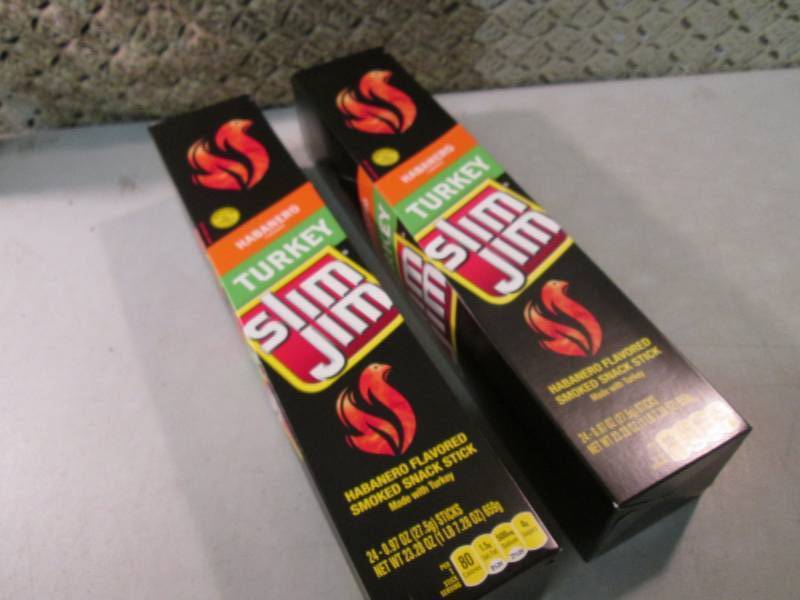 lot 289 image: 2 Box of 24 each Slim Jim Snack Sti...