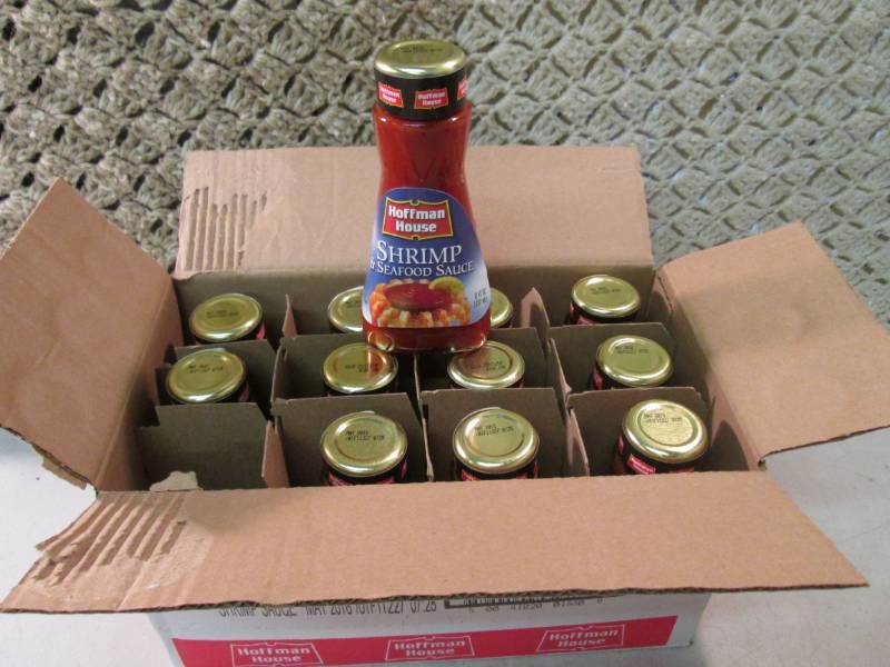 lot 293 image: Case of 12 BottlesJars of Shrimp &...