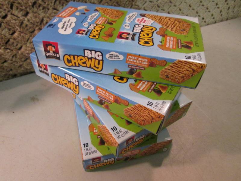 lot 305 image: 4 Boxes of Big Chewy Peanut Butter ...