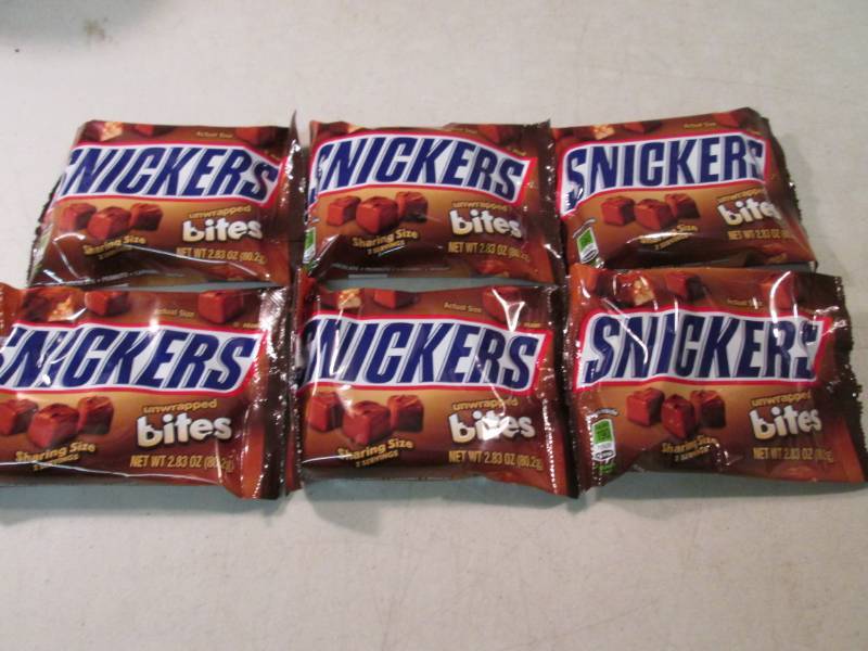 lot 311 image: 6 Bags of Snickers Bites Best by De...