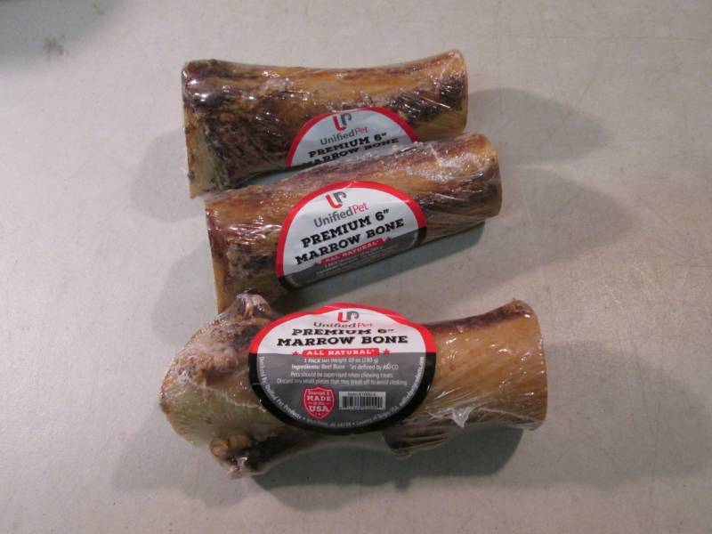 lot 313 image: 3 Premium 6 Marrow Bone Dog Chews ...