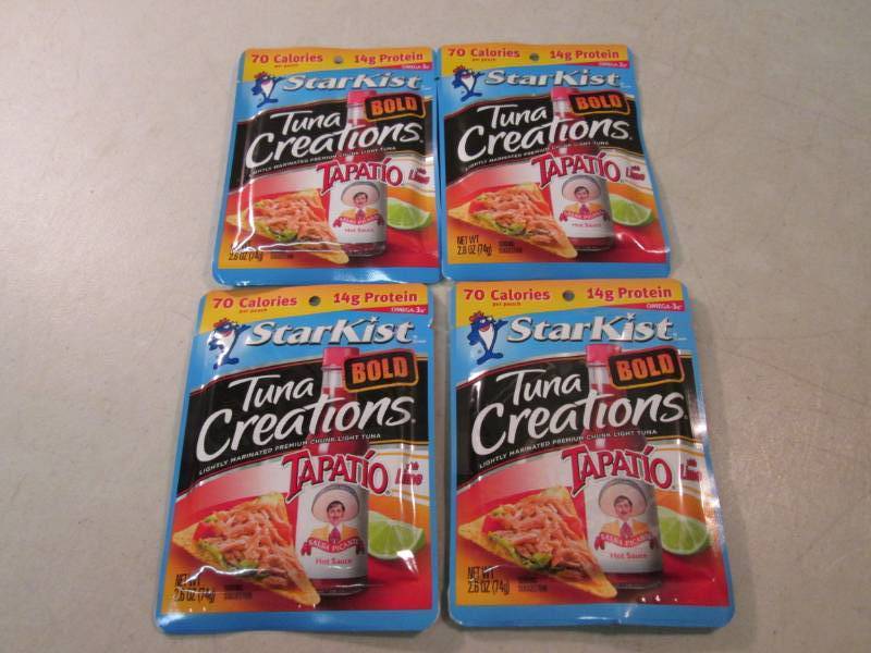 lot 324 image: 4 Pouches of Starkist Bold Tuna Cre...