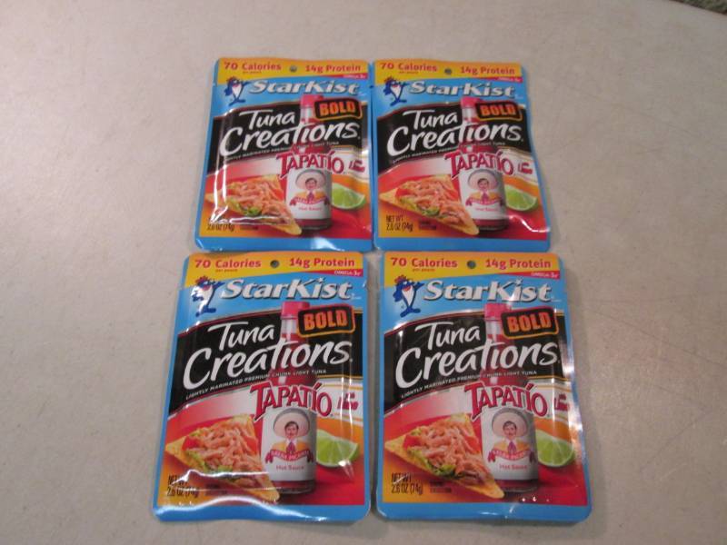 lot 325 image: 4 Pouches of Starkist Bold Tuna Cre...