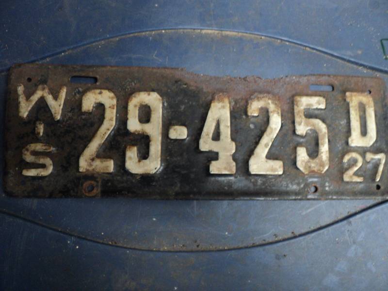 1927 Wisconsin license plate...