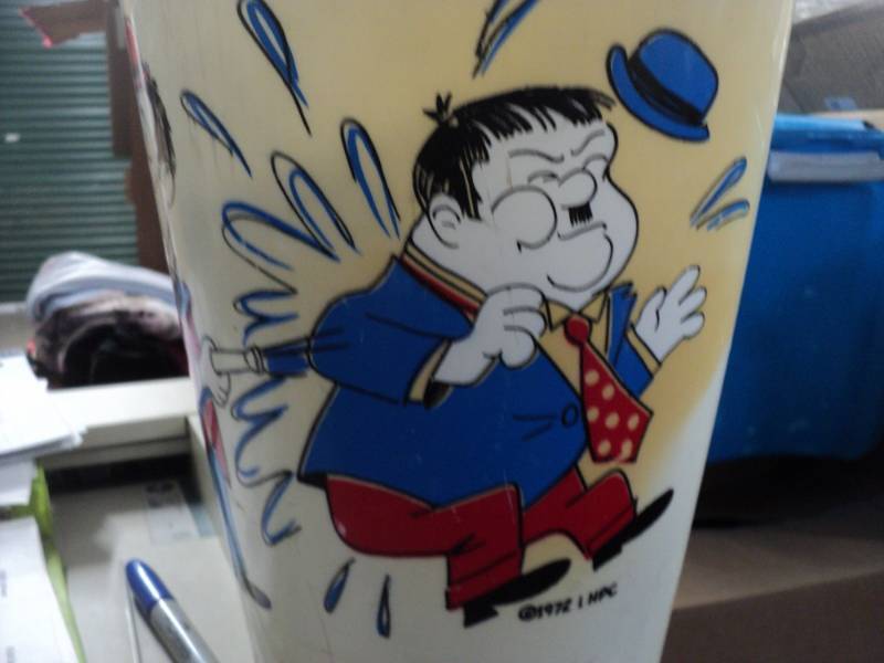 1972 Laurel and Hardy wastebasket...