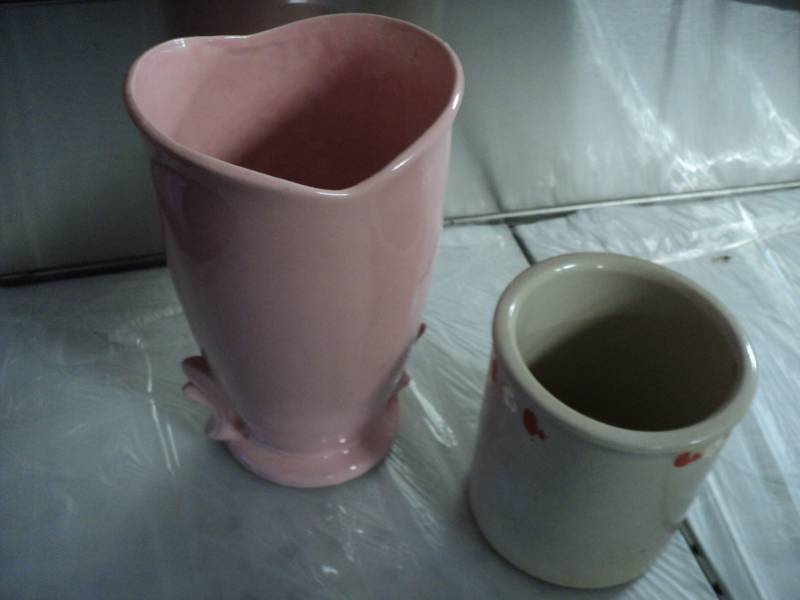 McCoy Vase and Roseville pottery...