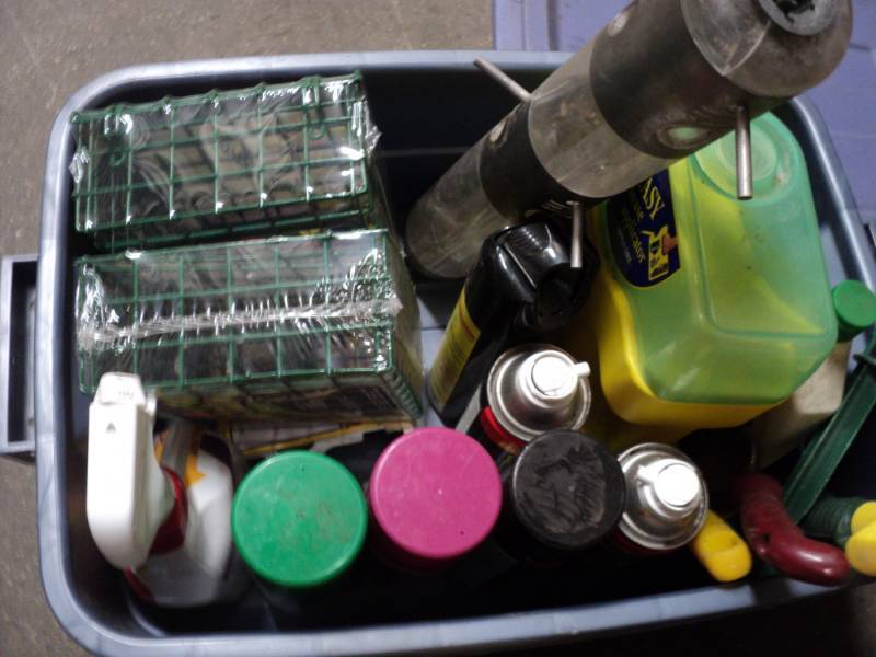 box full of garden misc...