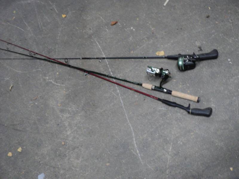 3 fishing rods...