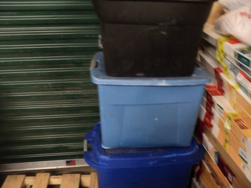 3 sterilite totes with covers...
