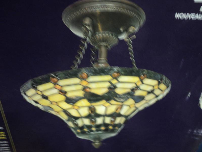 ceiling stained glass light fixture...