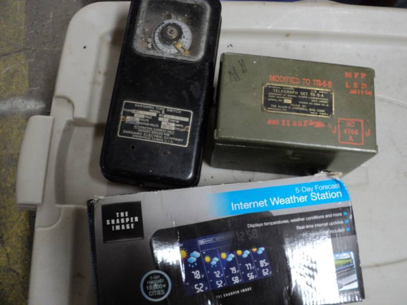 time switch, telegraph set and weat...