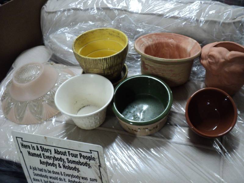 McCoy planters, rugs, and misc...
