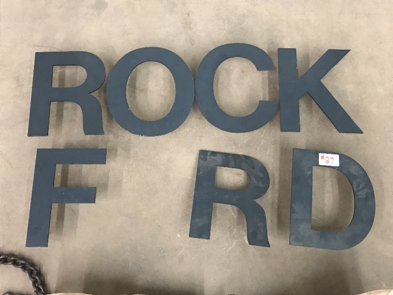 lot 27 image: Rockford Letters & Set Of Tire Chains
