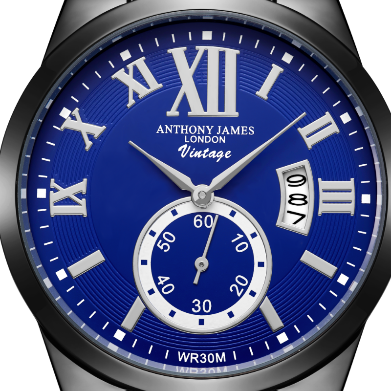 Anthony James of London Vintage Blue Watch