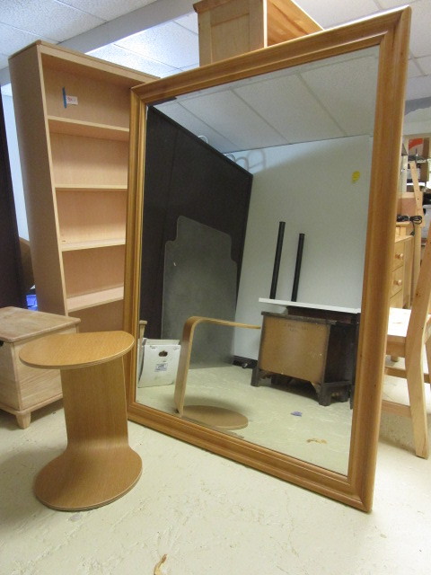 lot 316 image: MIRROR AND SIDE TABLE