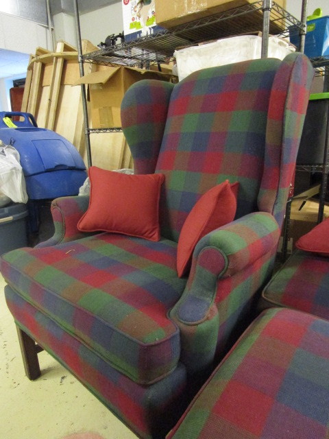 lot 321 image: WING BACK CHAIR