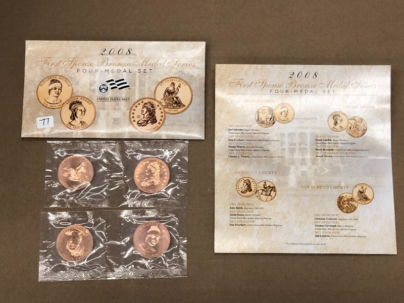 2008 First Spouse Bronze Medal Series Medal Set