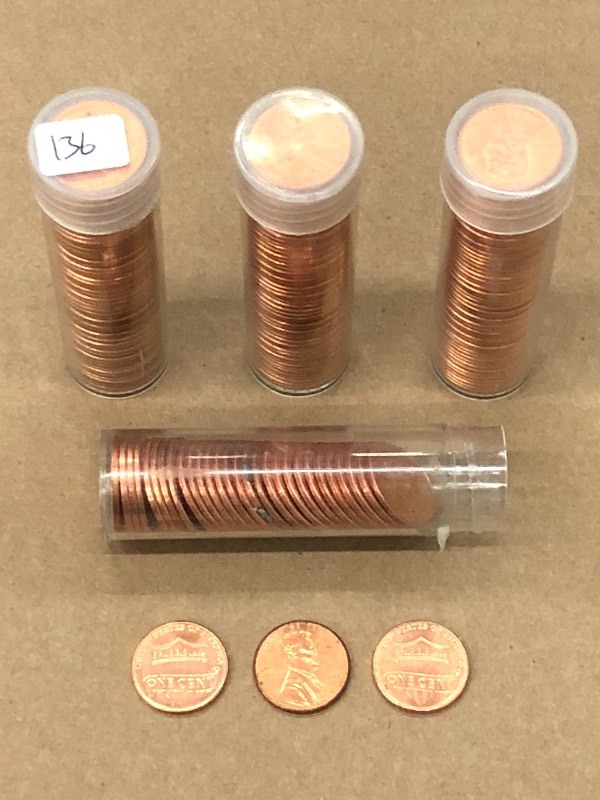 (3) Full Rolls Of Lincoln Cents