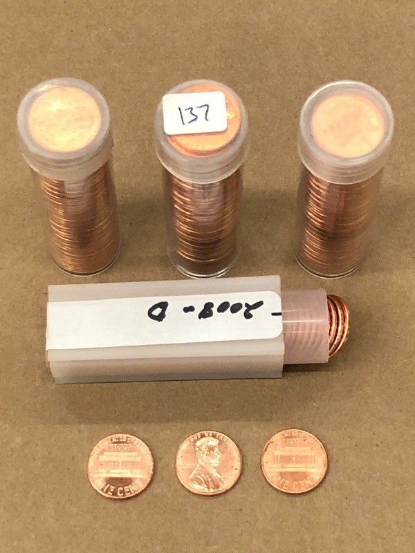(4) Full Tubes Of Assorted Lincoln Cents