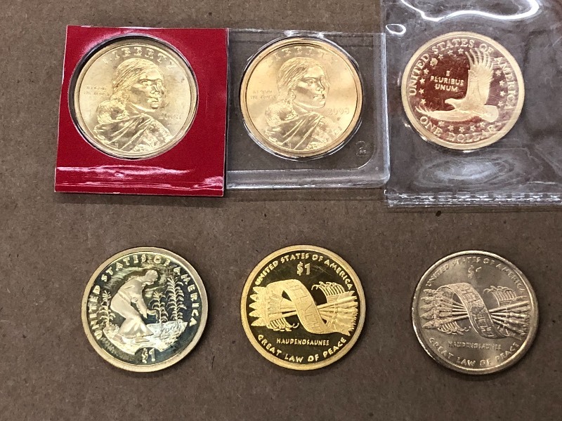 (4) 2008 & (2) 2010 Sacagawea Dollar Coins