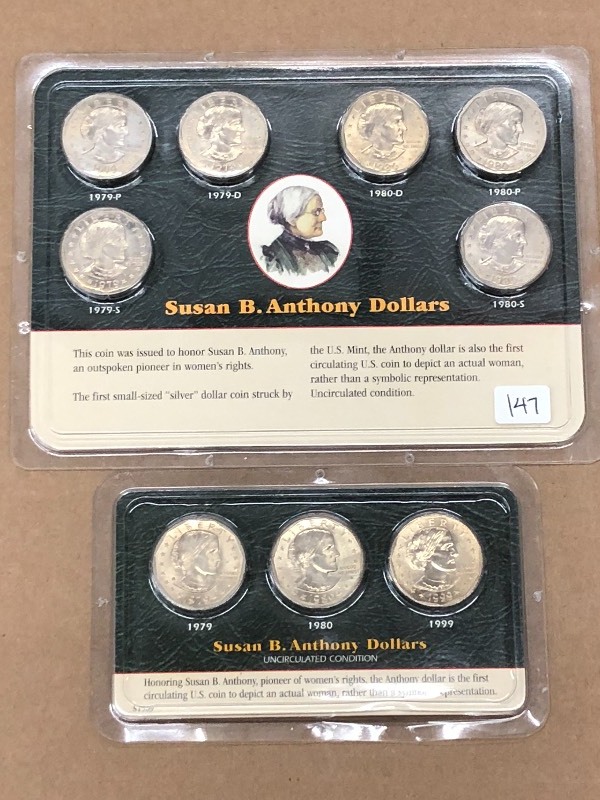 (2) UNC Susan B. Anthony Coin Sets