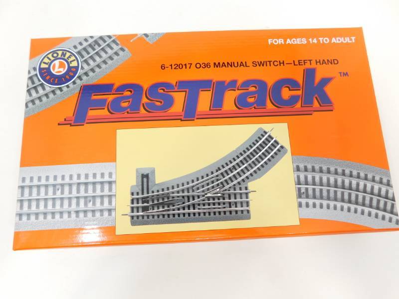lot 19 image: Fastrack Lionel Train 6-12017  036 Manual Switch---Left Hand