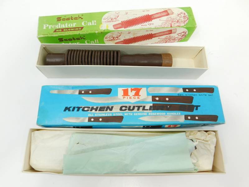 lot 81 image: Seventeen Piece Set Of kitchen Cutlery & Scotch Predator Call