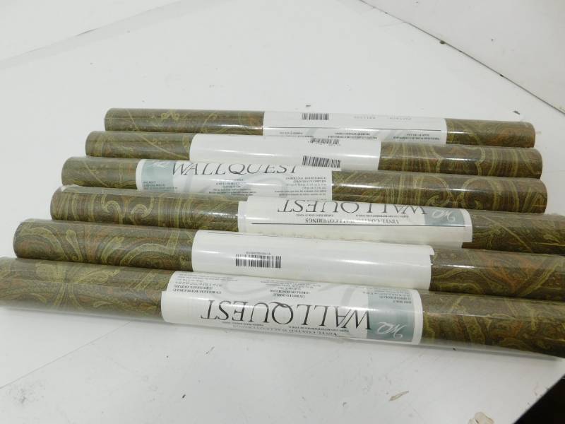 lot 101 image: Six Rolls Of Wallquest Vinyl Coated Wallcoverings
